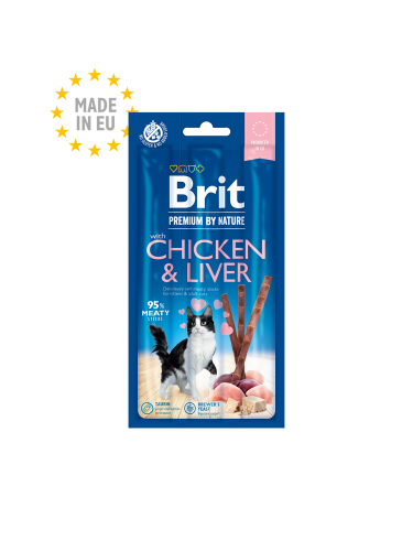 بريت بريميوم ستيك سناك للقطط بالدجاج والكبد