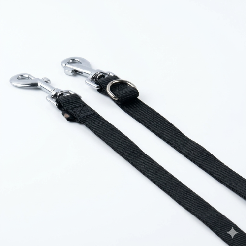 طوق اسود مزدوج للكلاب