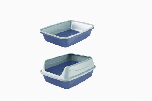 لتر بوكس مفتوح للقطط بتصميم مرتفع الحواف 18.5X34X44.5