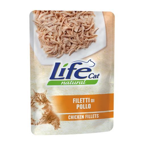 لايف كات باوتش فيليه دجاج – طعام رطب للقطط 70 جم