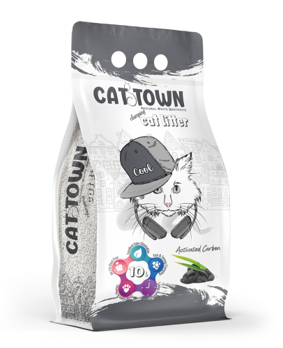 رمل فضلات القطط CAT TOWN برائحة الكاربون النشط