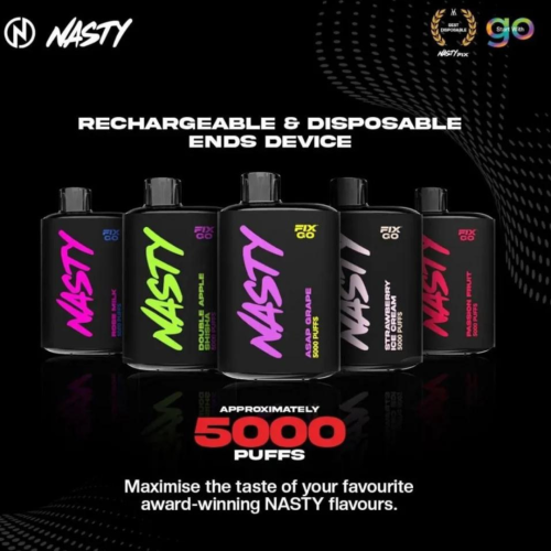 ناستي 5000 سحبة 50نوكتين - nasty 5000 puffs 50mg