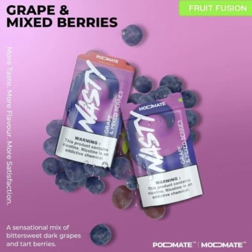 نكهة ناستي عنب مكس بيري - nasty grape mixed berries