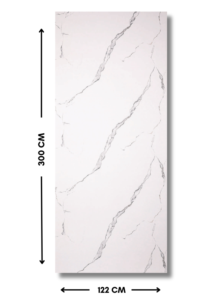White marble alternative with gray veins 8228