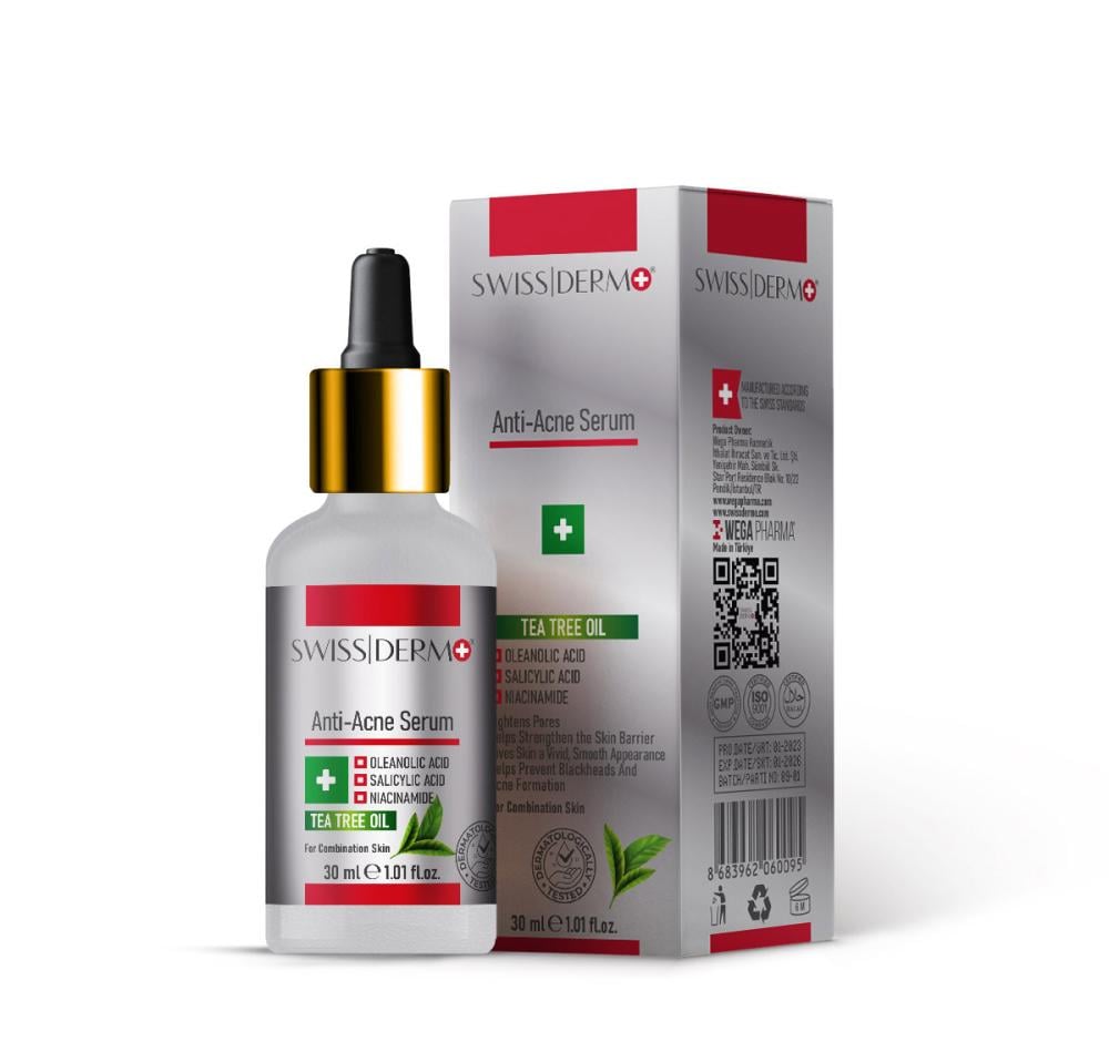 سويس ديرمو سيروم  30 مل يساعد في علاج و منع تكوّن حب الشباب و الرؤوس السوداء  swiss dermo anti-acne serum 30 ml