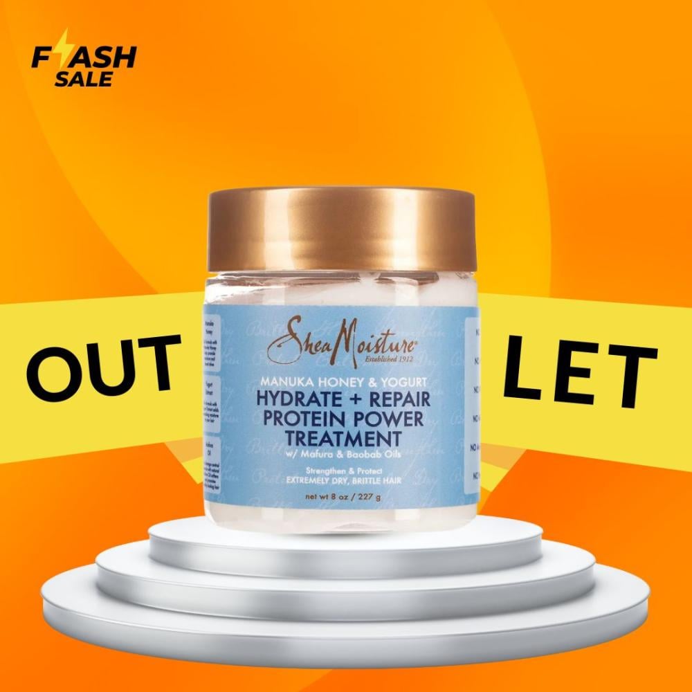 كريم شيا مويستشر  227 جرام غنى بعسل المانوكا و الزبادى لترميم الشعر shea moisture manuka honey and yogurt hydrate plus repair protein 227 gram