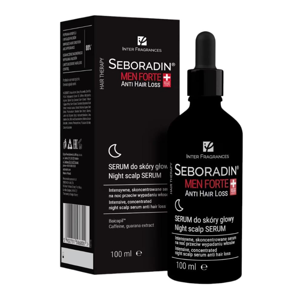 سيروم سيبورادين 100 مل مين فورتي مصل فروة الرأس الليلي للرجال ضد تساقط الشعر   seboradin men forte anti hair loss scalp serum 100 ml