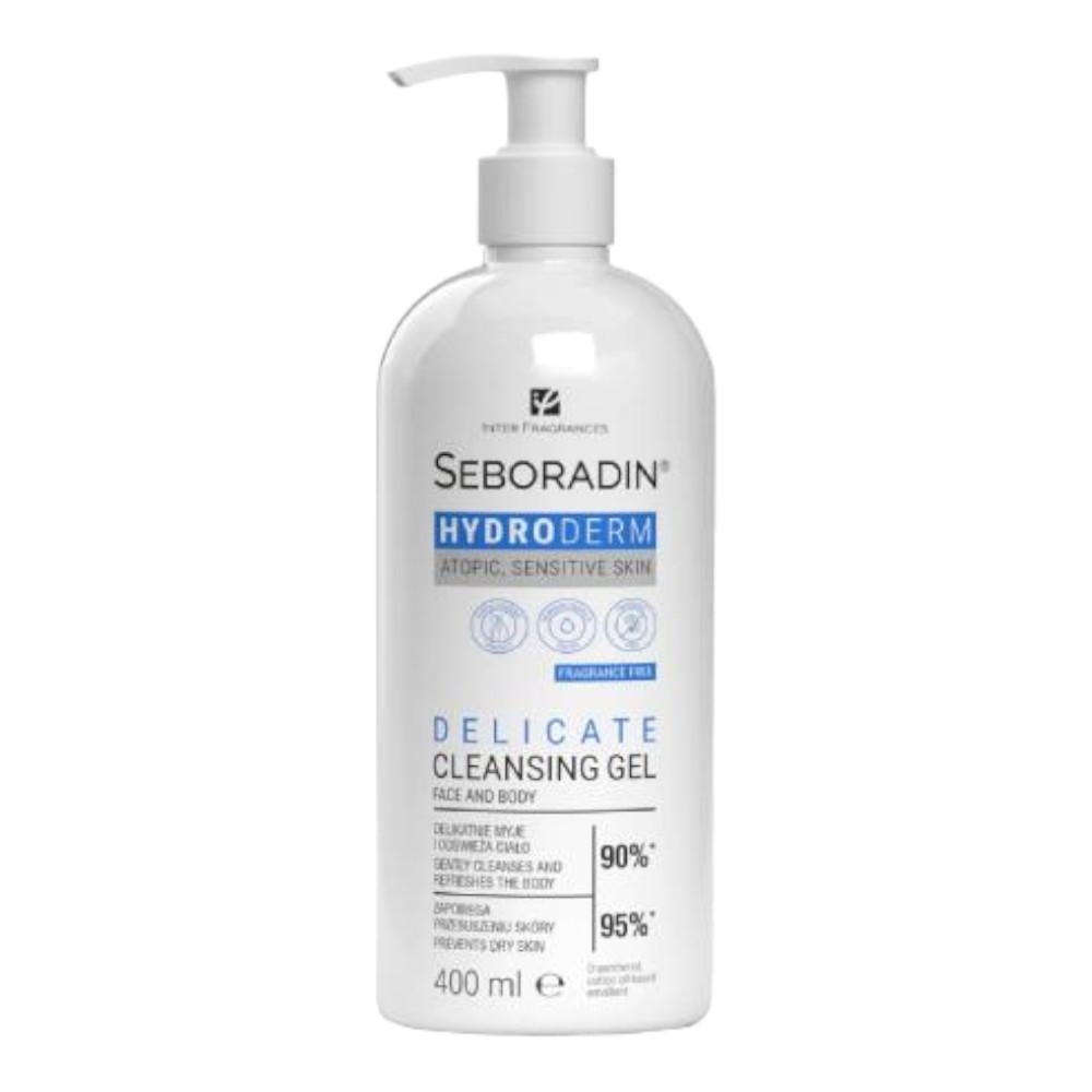 جل غسول الجسم سيبورادين 400 مل للبشرة الحساسة و الجافة seboradin hydroderm delicate cleansing gel 400 ml