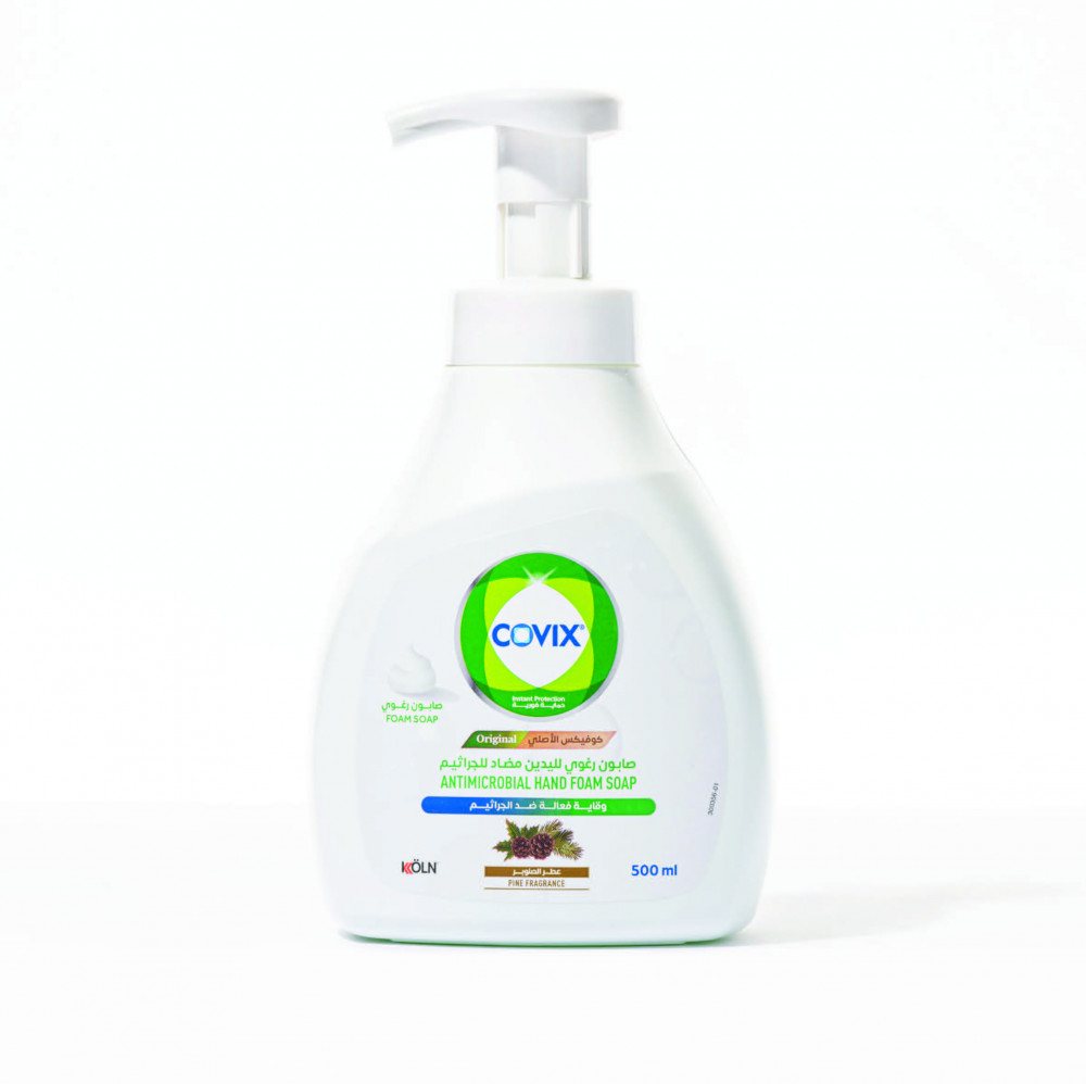 صابون رغوي لليدين كوفيكس 500 مل عطر الصنوبر covix hand foam soap - pine 500 ml