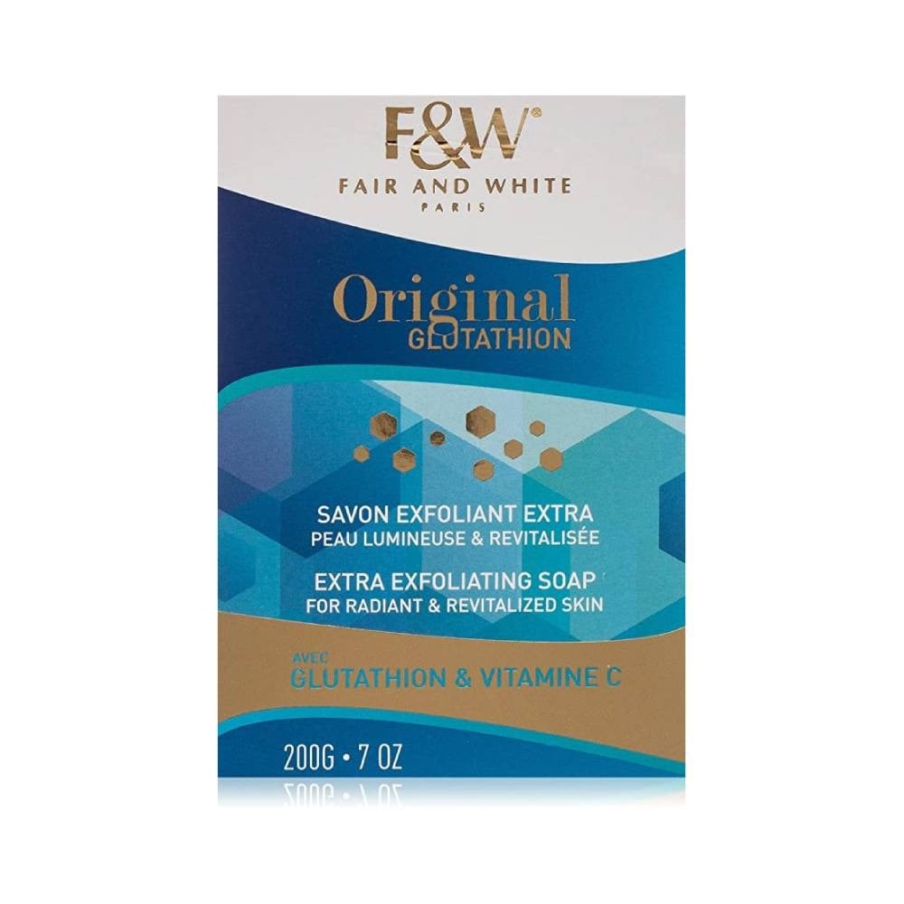 صابون بشرة فير اند وايت 200 جرام بالجلوتاثيون fair and white original glutathione soap, 200 gm