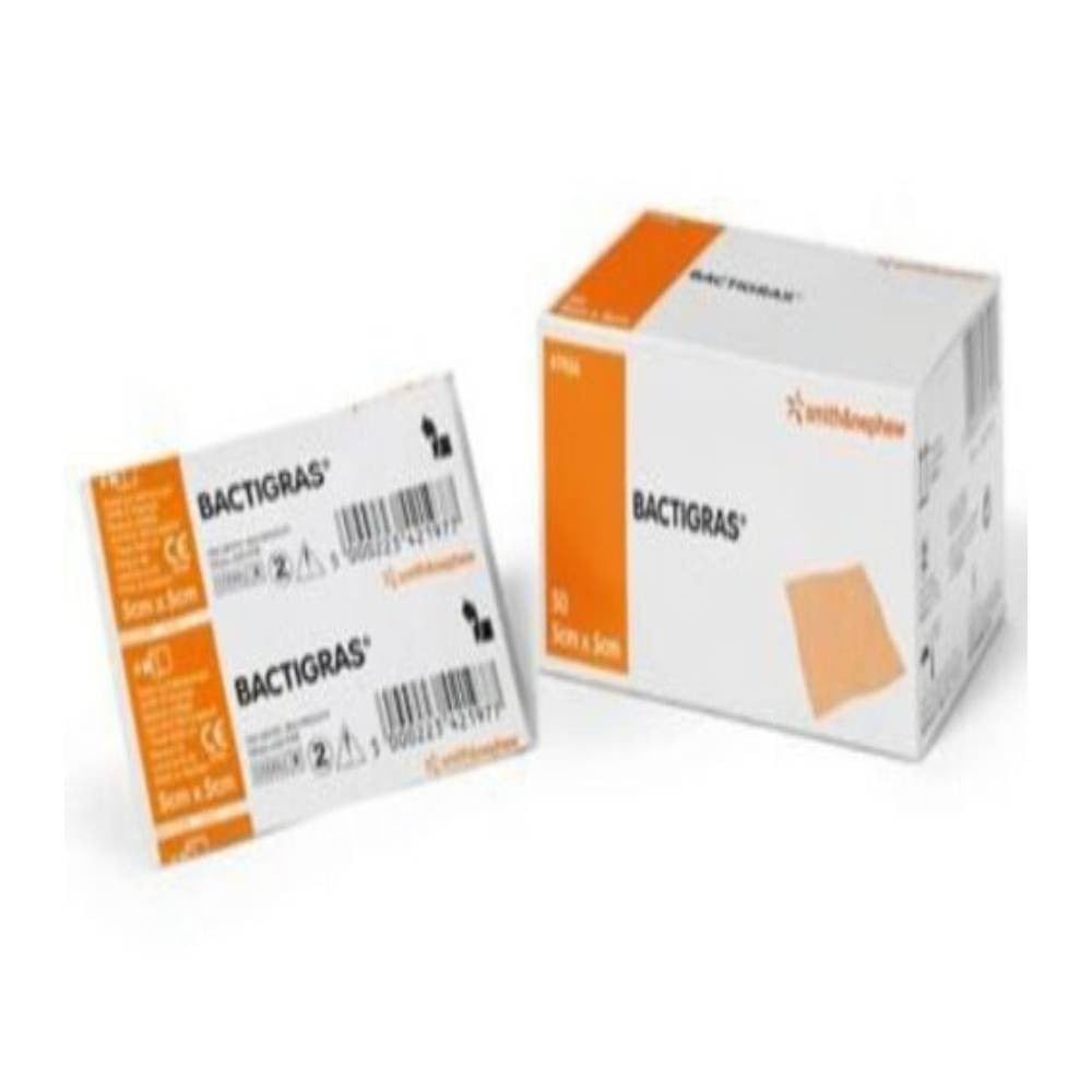 ضمادة طبية سميث اند  نيفيو باكتيجراس 5 فى 5 سم smith and nephew  bactigras 5cm x 5cm chlorhexidine dressing