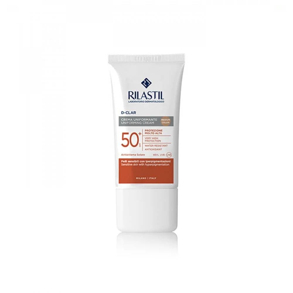 كريم دي كلار موحد للون البشرة  SPF 50درجه فاتحة من ريلاستيل 40 مل rilastil d-clar uniforming cream light color spf 50+ 40ml