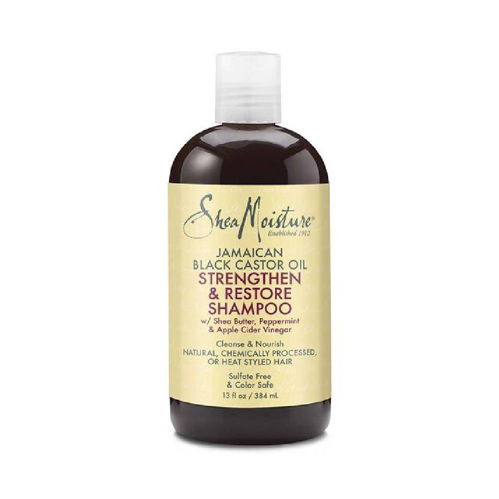 شامبو شعر شيا مويستشر 384 مل بزيت الخروع الأسود الجامايكي shea moisture jamaican black castor oil strengthen and restore shampoo 384 ml