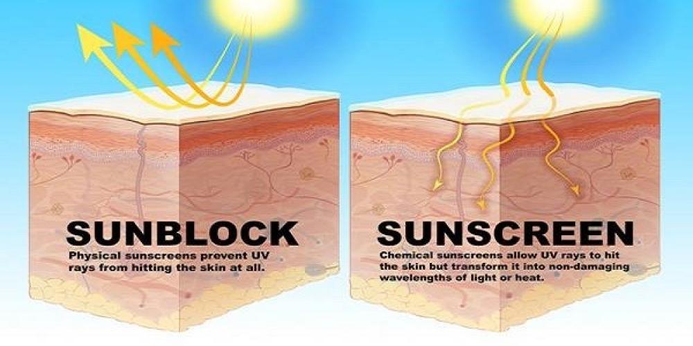 الفرق بين الـ sunblock والـ sunscreen ؟