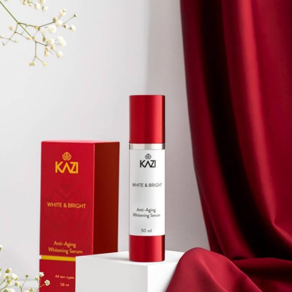 سيروم بشرة كيزى 50  مل للتفتيح ومضاد للشيخوخة kazy white   bright anti-aging whitening serum for all skin types 50 ml