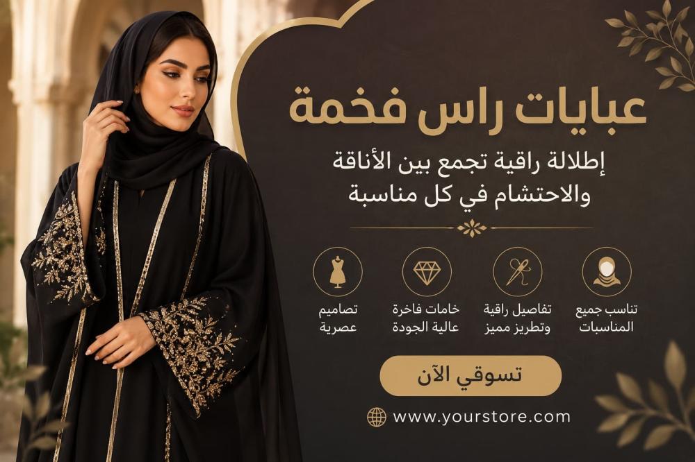 عبايات راس فخمة | تصاميم أنيقة تناسب كل المناسبات