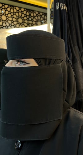 نقابات ركن الحجاب نقاب ابو طبقتين مطاط طويل بمقوى...