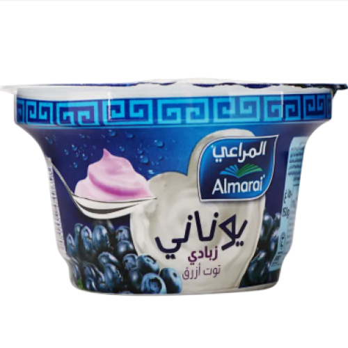 المراعي زبادي يوناني بنكهة التوت الأزرق 150 جم