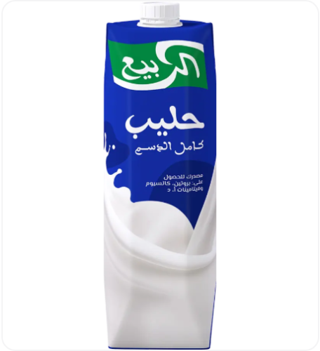 الربيع حليب كامل الدسم 1 لتر