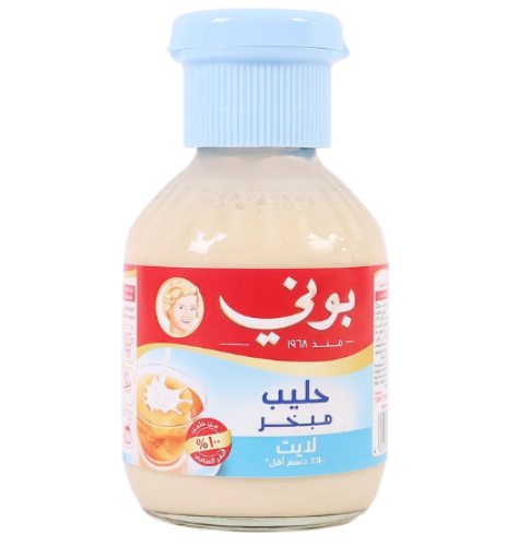 بوني حليب مبخر قليل الدسم زجاج 170 جم