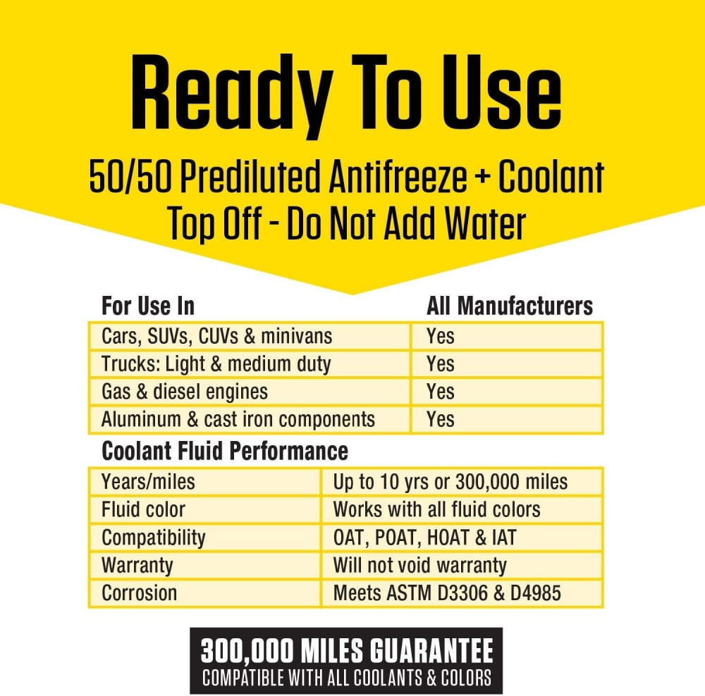 ماء برستون اخضر Prestone 50/50 Extended Life Prediluted AF2100 Antifreeze/Coolant