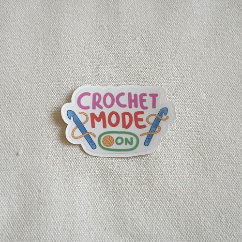 ملصق شفاف Crochet Mode ON