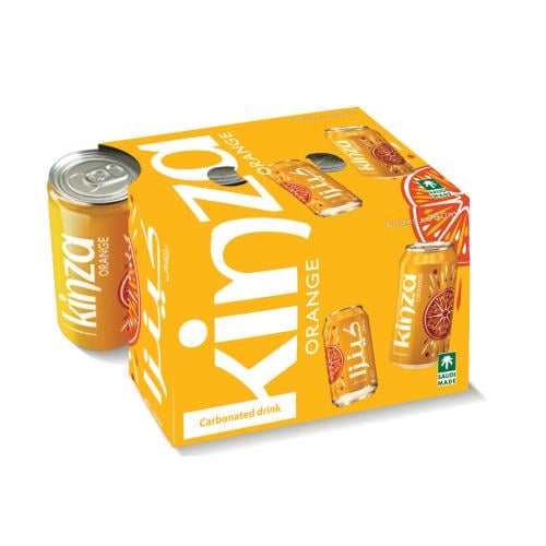 Kinza orange 6 pack 360ml كينزا برتقال 6 باك