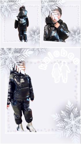 طقم تزلج للأطفال بستايل رياضي أنيق