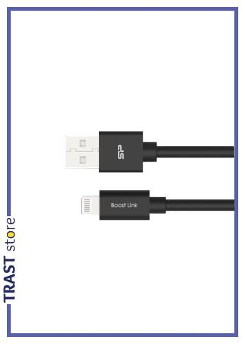 سيليكون باور - كابل USB إلى Lightning - أسود - 1 م...