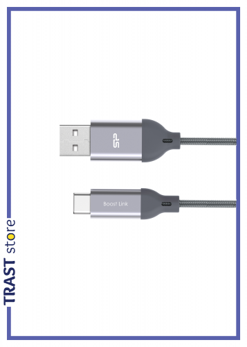 سيليكون باور - كابل USB إلى USB-C - رمادي - 1 متر