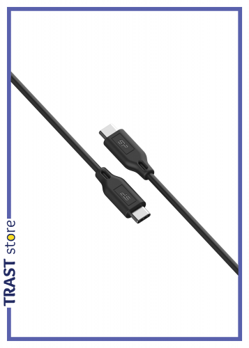 سيليكون باور - كابل USB-C إلى USB-C - أسود - 2 متر