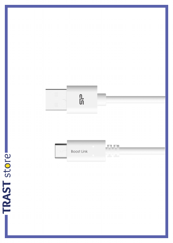 سيليكون باور - كابل USB إلى USB-C - أبيض - 1 متر