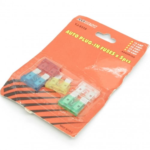 علبة مكونة من 5 فيوزات كبير AOBEST مقاسات من 10AMP - 30AMP