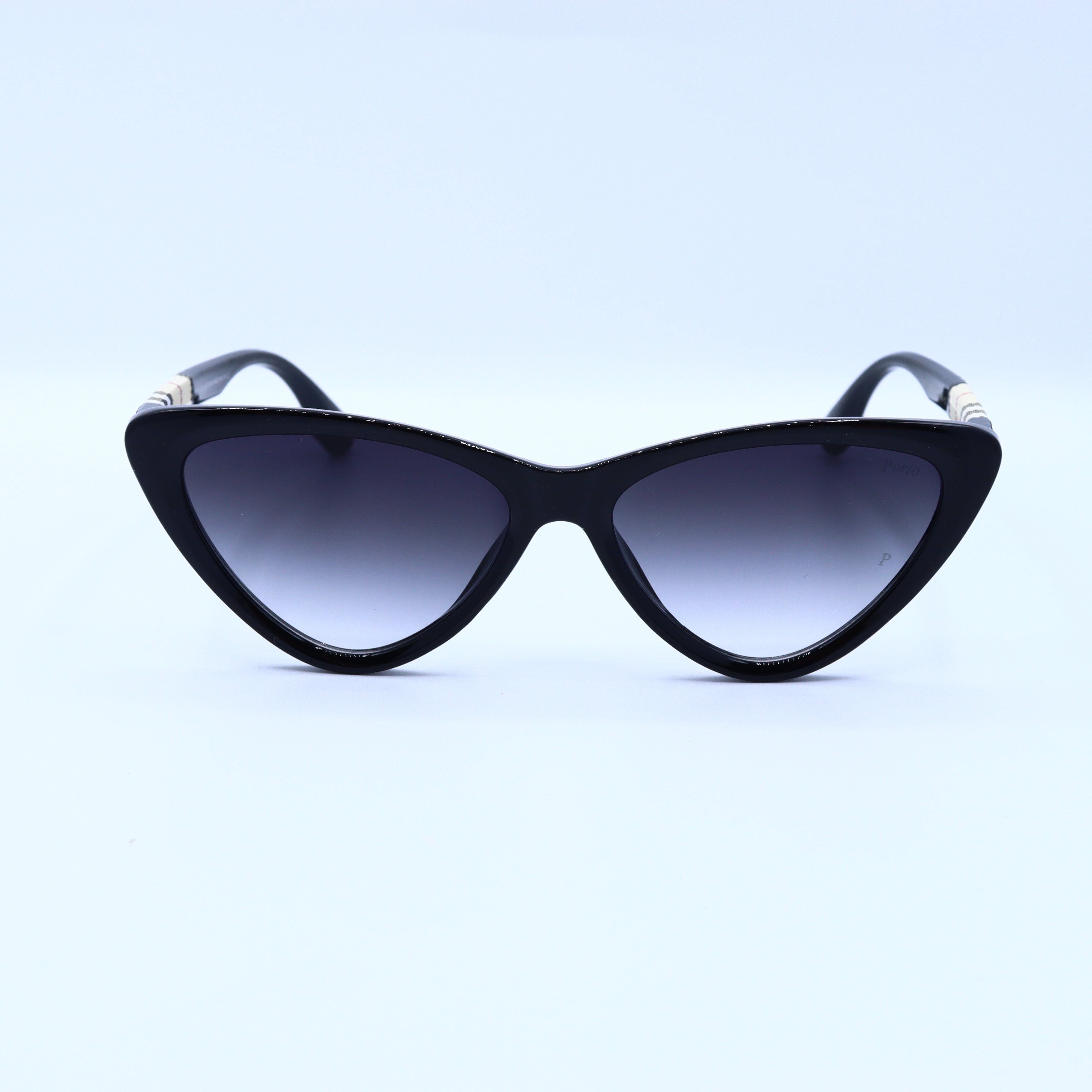 نظارة شمسية كات آي بإطار أسود ورمادي من بورتو