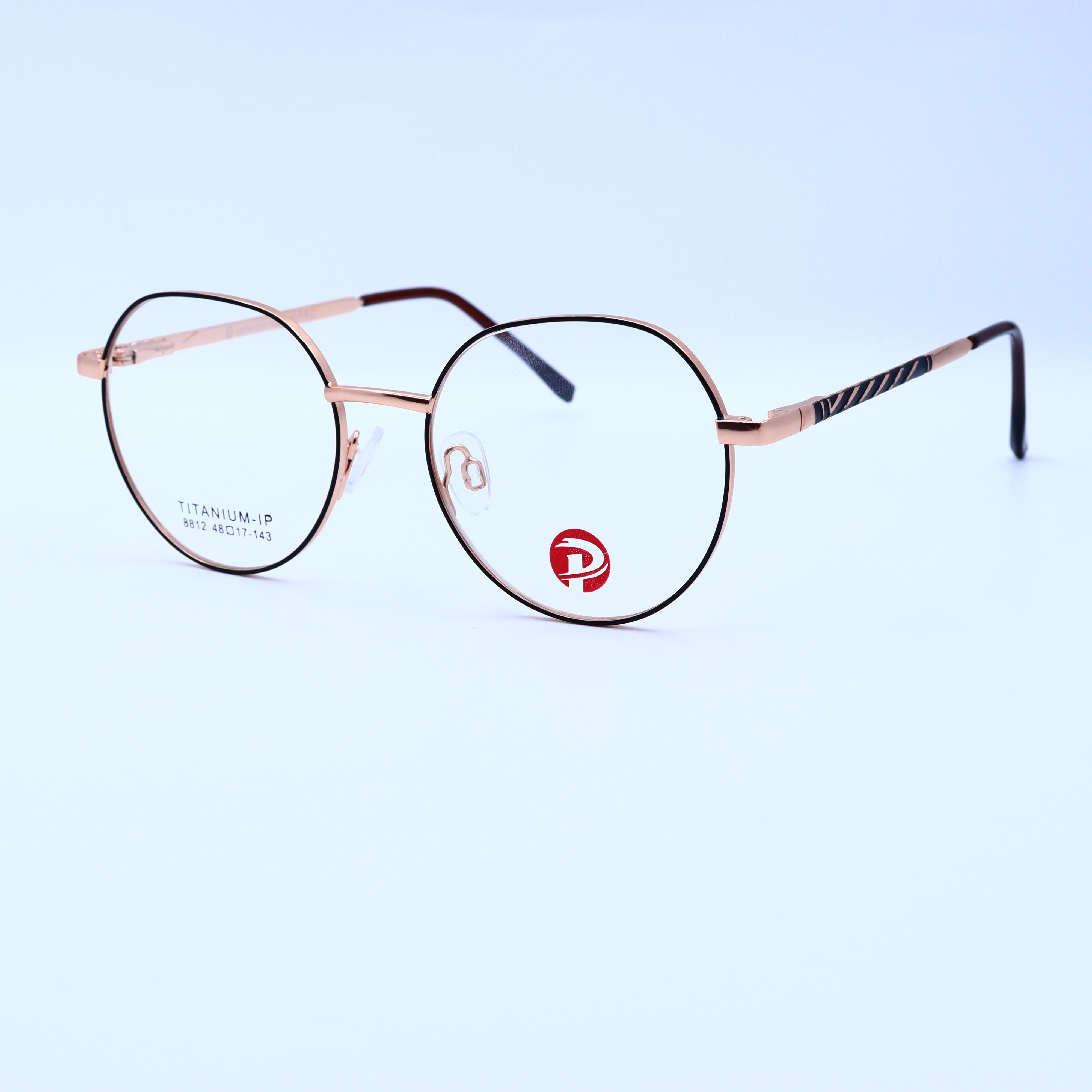 نظارة طبية دائرية مع عدسات حماية من الأشعة