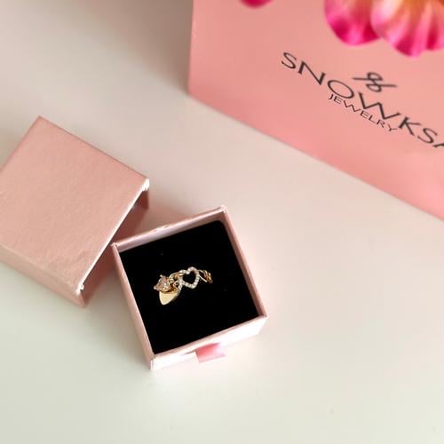 خاتم - القلوب مطلي 18k