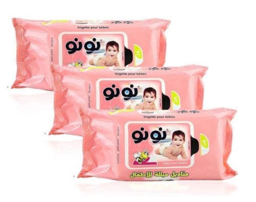 نونو مناديل مبللة للأطفال عبوة ( 3 عبوات )