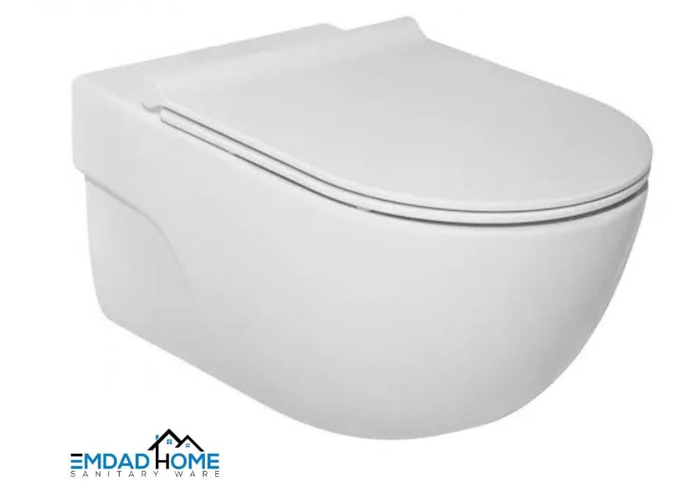 كرسي حمام معلق مع غطاء بطيء سميك Meridian روكا / ROCA