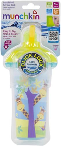 Munchkin Insulated Straw Cup Piret Blue Light Gree...