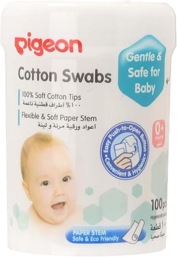 أعواد قطنية بيجون 100قطعة - Pigeon e Soft Paper St...