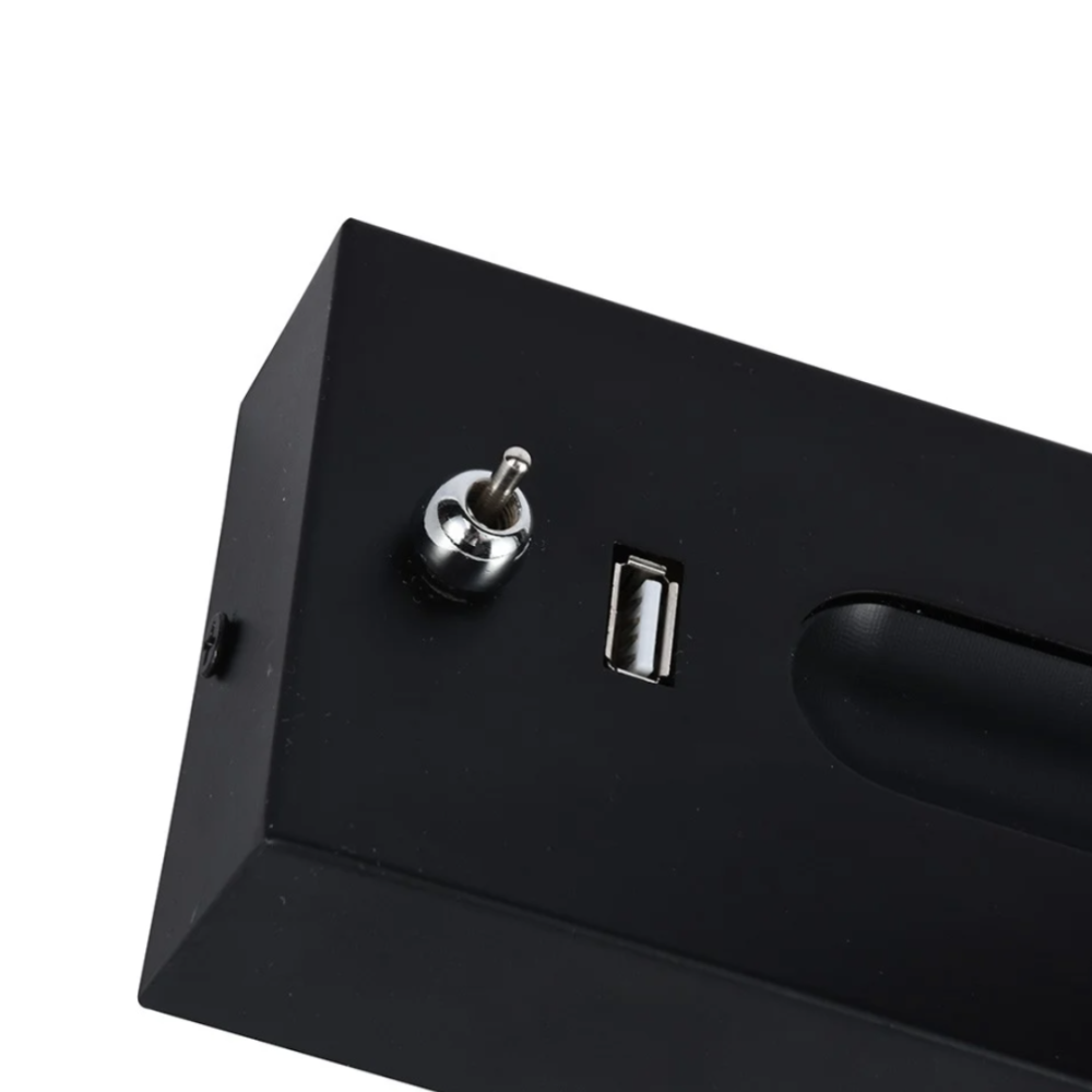 اضاءة جدارية - انارة جدارية موجهة منفذ USB - لون اسود