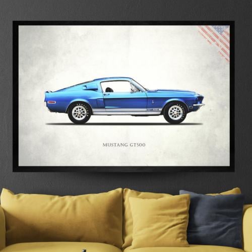 لوحة جدارية فنية مطبوعة - سيارة موستينج MUSTANG GT...