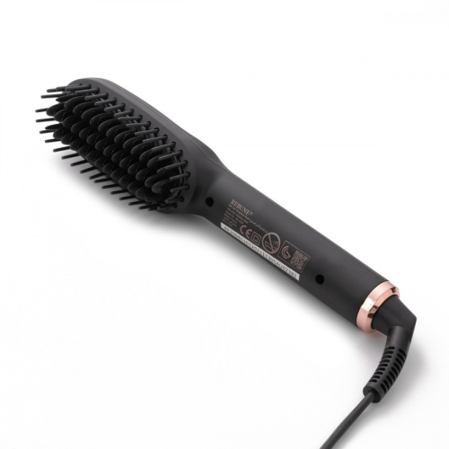 Straightener with shop brush attached