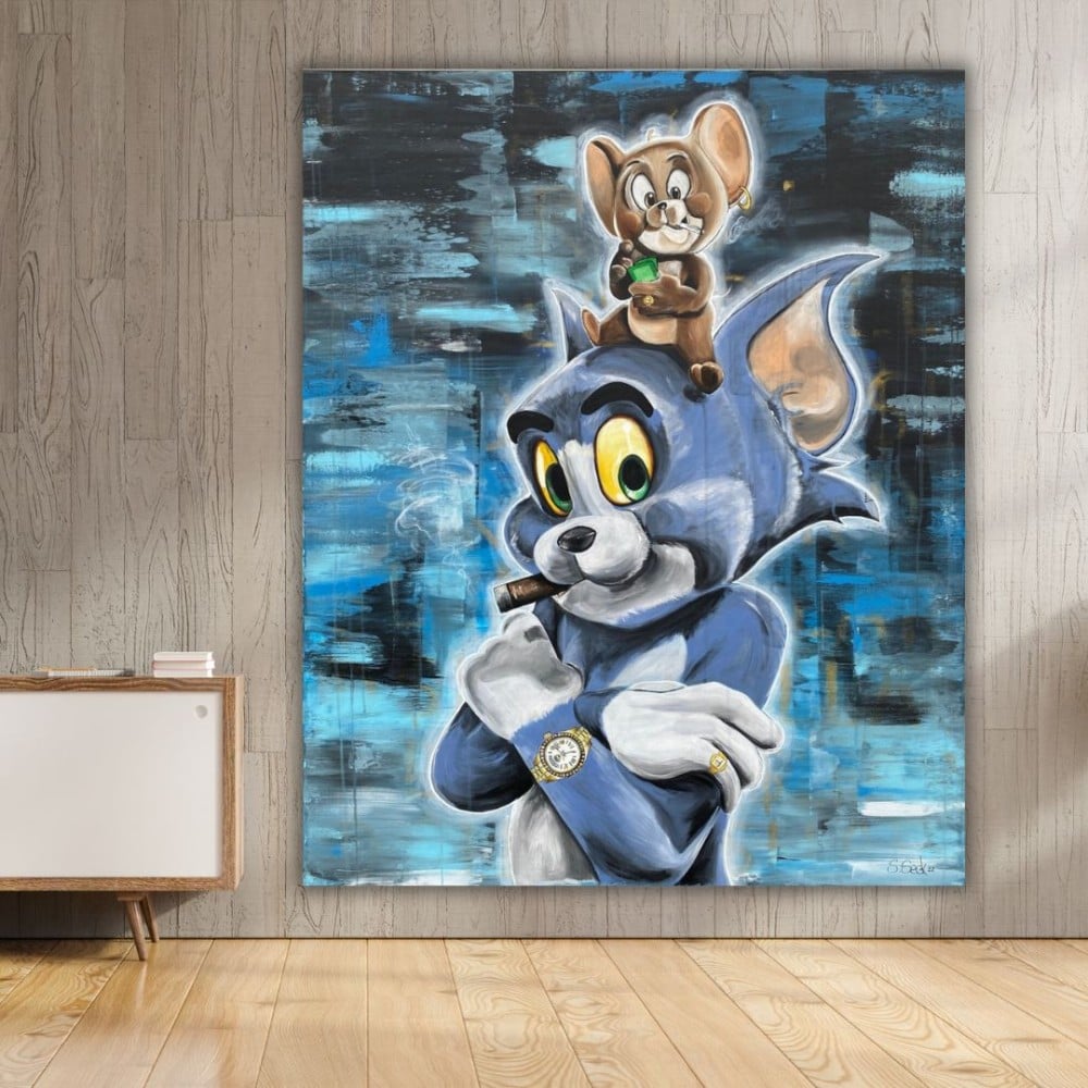 Printed wall art Tom and Jerry Pop Art Mesaky