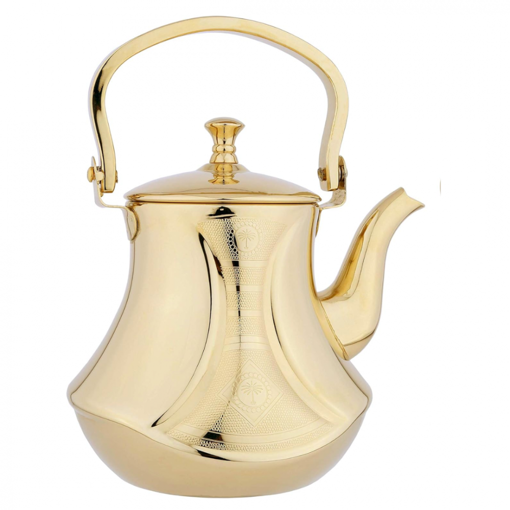 Tehama Steel Tea Kettle 2 Liter Capacity Gold Color Mesaky