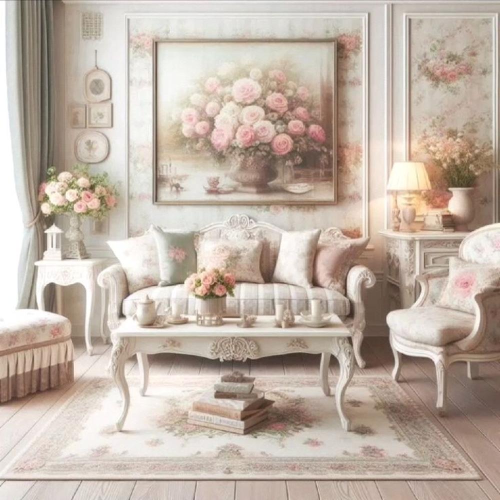 أسس طراز الشابي شيك Shabby chic في التصميم الداخلي: ديكور منزلي بلمسات ناعمة