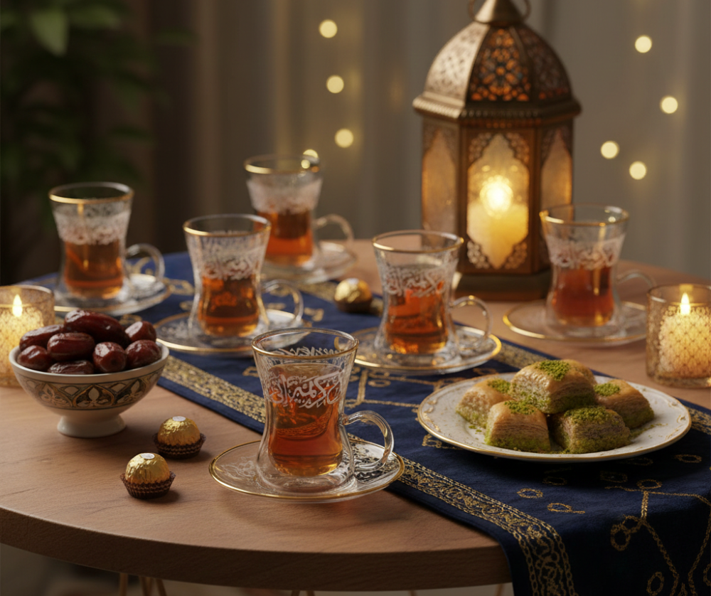 أجمل أطقم كاسات شاي فخمة لجلسات رمضان 2026