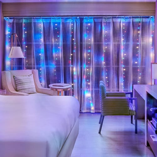 ستارة مضيئة ملونة LED على ستارة لديكور وزينة للمنز...