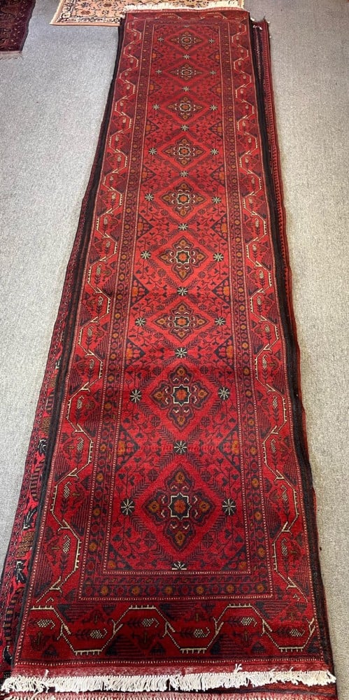سجادة ممر و مدة افغاني صناعة يدوية  قوقازي  | مقاس: 400x80 cm - اختر النقشة