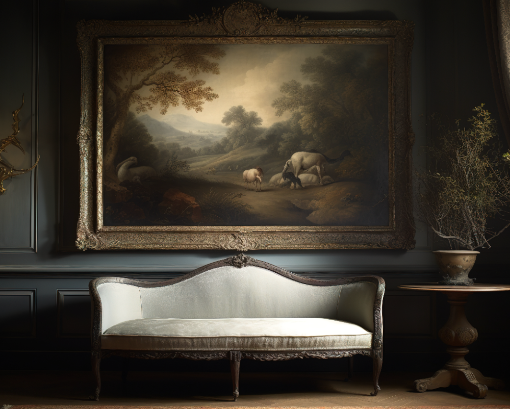 Classical art and the magic of printed paintings, the influence of classical art on space and luxury